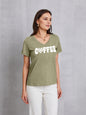 COFFEE V-Neck Short Sleeve T-Shirt